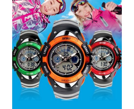 SKMEI AD0998 Kid Size Orange Rokas pulksteņi 