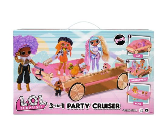 L.O.L. Машина для кукол Surprise 3-in-1 Party Cruiser Car (без кукол) 31cm 118305 Куклы и аксессуары