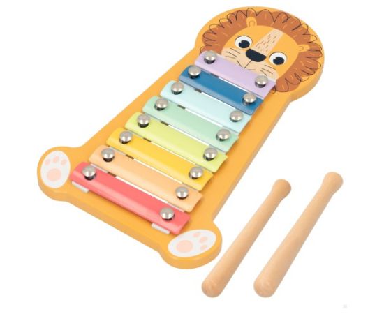 Koka ksilofons Lauva 26 cm +1 CB47578 Muzikālās rotaļlietas