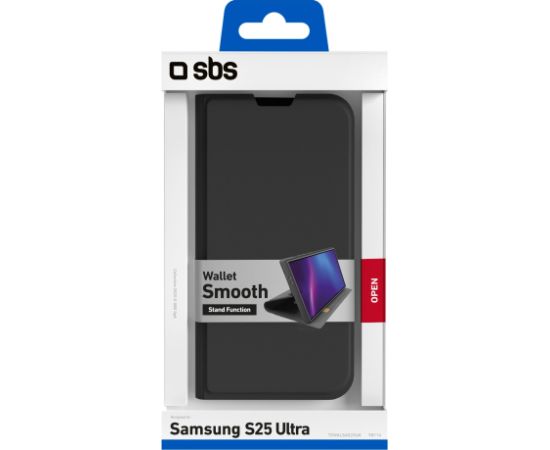 Samsung Galaxy S25 Ultra Wallet Smooth Case By SBS Black Чехлы - оригинальные
