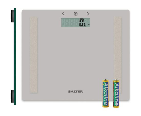Salter 9113 GFEU12  Compact Glass Analyser Bathroom Scales, Grey Ķermeņa svari