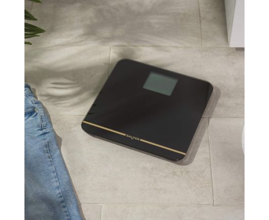 Salter 9075 BGFEU12 Max Electronic Bathroom Scale, Black/Gold Ķermeņa svari