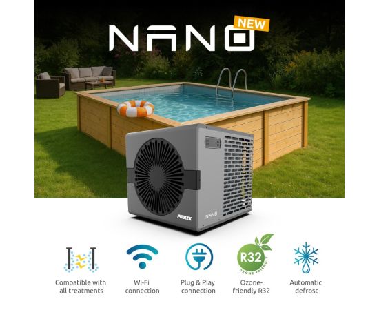 Poolex Nano Reversible 5.25kW Pool Heat Pump WiFi Peldbaseina siltumsūknis Тепловой насос для бассейна