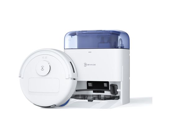 Ecovacs DEEBOT mini BLUE  Wet&Dry  3200 mAh  Dust capacity 1.8 L  8000 Pa  White/Blue (Ekspozīc.) Пылесосы - Роботы