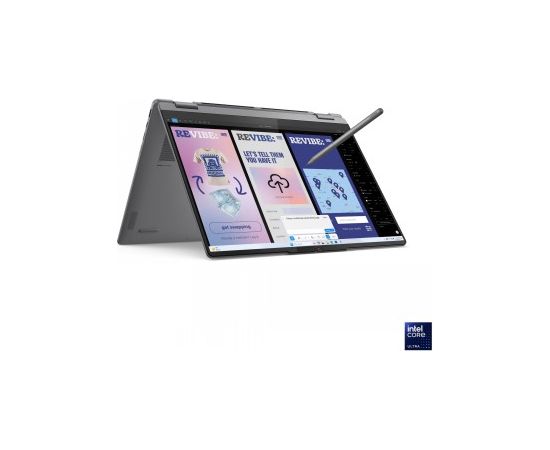LENOVO YOGA 7 2IN1 RYZEN AI 5 340/14" WUXGA (1920X1200) OLED 600NITS (PEAK) / 400NITS (TYPICAL) GLOSSY / ANTI-FINGERPRINT, 100% DCI-P3, 60HZ, DOLBY VISION®, TÜV LOW BLUE LIGHT, DISPLAYHDR™ TRUE BLACK 500, GLASS, TOUCH/16GB/512GB SSD/AMD RADEON 840M/COPILO Portatīvie datori