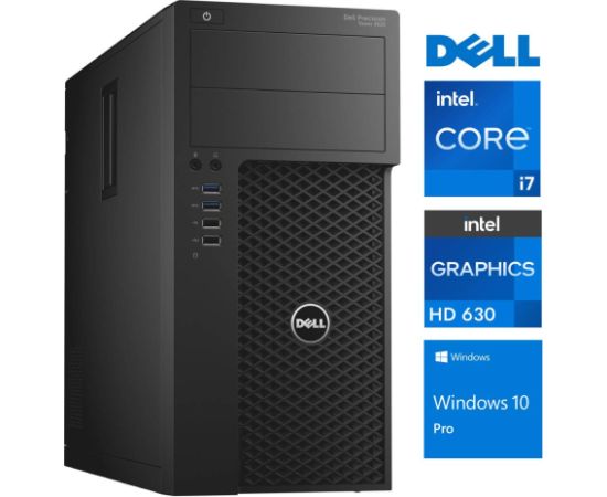DELL 3620 Tower i7-7700 16GB 256SSD M.2 NVME WIN10Pro Atjaunoti personālie datori
