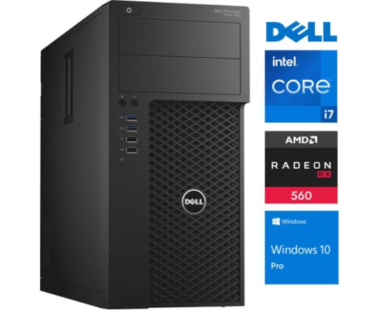 DELL 3620 Tower i7-7700 16GB 256SSD M.2 NVME RX560 4GB WIN10Pro Kомпьютеры после ремонта