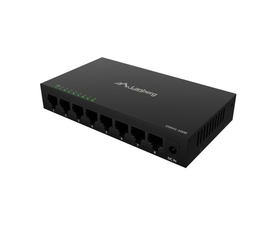 Lanberg Switch 8x1GB/s Unmanagment Gigabit Ethernet Desktop 12V metal case DSM1-1008 Switch