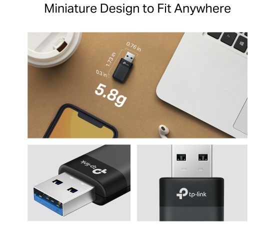 TP-LINK Archer TX23U AX1800 Mini Wi-Fi6 Wireless USB Adapter 802.11ax MU-MiMO Yes no PoE Access Points