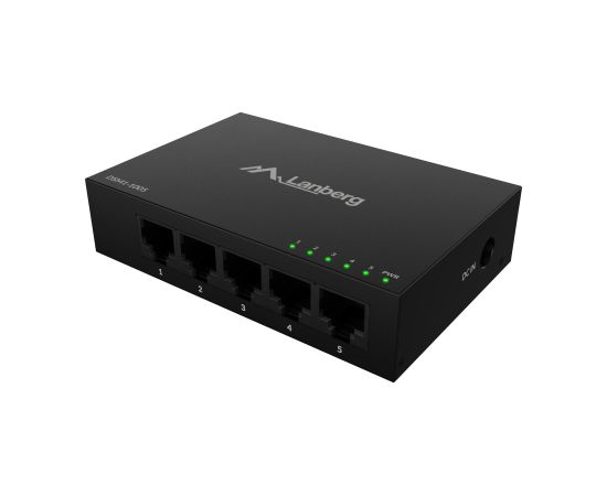 Lanberg Switch 5x1GB/s Unmanagment Gigabit Ethernet Desktop 12V metal case DSM1-1005 Unmanaged Desktop Switch