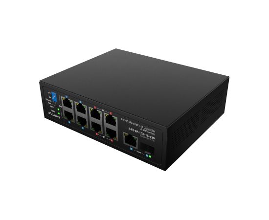 Lanberg Switch PoE 4xBT 4xAT SFP/ETH Din Unmanagment Fast Ethernet ILFE-8P-1GE-1S-120 Unmanaged Din rail, Rack Switch