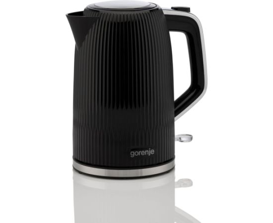 Gorenje K17DPB Kettle Electric 1.7 L 2200 W Plastic/Stainless steel 360° rotational base Black Tējkannas (elektriskās)
