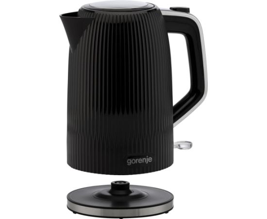 Gorenje K17DPB Kettle Electric 1.7 L 2200 W Plastic/Stainless steel 360° rotational base Black Tējkannas (elektriskās)