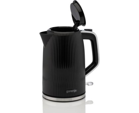 Gorenje K17DPB Kettle Electric 1.7 L 2200 W Plastic/Stainless steel 360° rotational base Black Tējkannas (elektriskās)