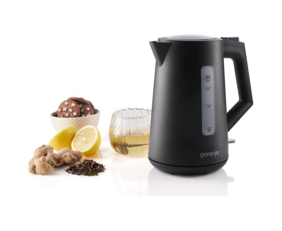 Gorenje K17OPB Kettle Electric 2200 W 1.7 L Plastic 360° rotational base Black Tējkannas (elektriskās)