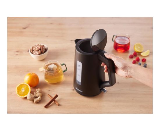 Gorenje K17OPB Kettle Electric 2200 W 1.7 L Plastic 360° rotational base Black Tējkannas (elektriskās)