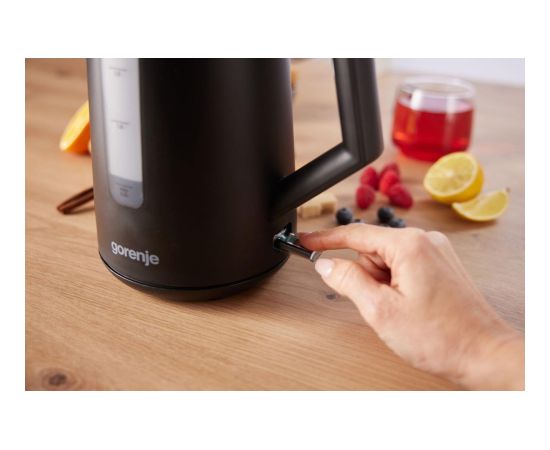 Gorenje K17OPB Kettle Electric 2200 W 1.7 L Plastic 360° rotational base Black Tējkannas (elektriskās)