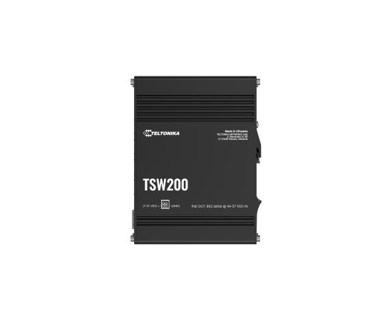 Teltonika TSW200 Industrial POE+ Ethernet Switch DIN rail mountable SFP ports quantity 2 PoE+ ports quantity 8 Коммутаторы (Switch)