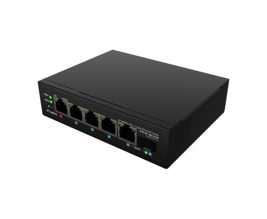 Lanberg Switch PoE 1xBT 3xAT SFP/ETH Din Unmanagment Fast Ethernet ILFE-4P-1GE-1S-90 Коммутаторы (Switch)