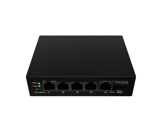 Lanberg Switch PoE 1xBT 3xAT SFP/ETH Din Unmanagment Fast Ethernet ILFE-4P-1GE-1S-90 Коммутаторы (Switch)