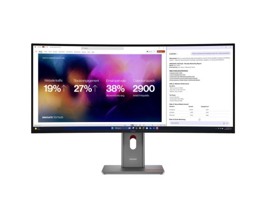 Lenovo ThinkVision P40WD-40 39.7 " IPS WUHD 21:9 120 Hz 4ms GtG (Extreme mode) / 6ms GtG (Typical mode) ms 5120 x 2160 pixels 400 cd/m² HDMI ports quantity 1 Eclipse Black Monitori