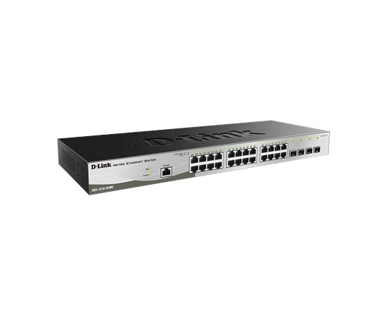D-Link Metro Ethernet Switch DGS-1210-28/ME Managed L2 Rack mountable Gigabit Ethernet (copper) ports quantity 24 SFP ports quantity 4 Power supply type Single 24 month(s) Коммутаторы (Switch)
