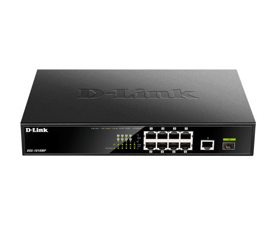 D-Link 10 Gigabit port Switch with PoE DGS-1010MP Unmanaged Desktop / Rackmount Gigabit Ethernet (copper) ports quantity 1 SFP ports quantity 1 Power over Ethernet (PoE) ports quantity 8 Коммутаторы (Switch)