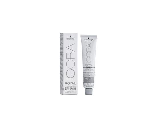 Schwarzkopf Igora Royal SilverWhite Permanent White Refining Color Creme - demi-permanent white hair toning color Silver 60ml Matu kopšana