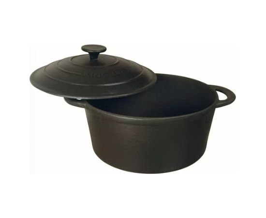 Kastrolis ar vāku, čuguna Ø24cm 4L melns Kinghoff, KH 2254 Katli