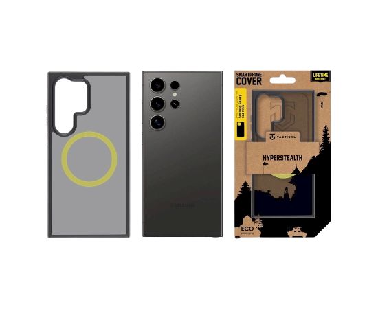Tactical MagForce Hyperstealth 2.0 Cover Aizsargapvalks priekš Samsung Galaxy S24 Ultra / melns/dzeltens Neoriģinālie Maciņi