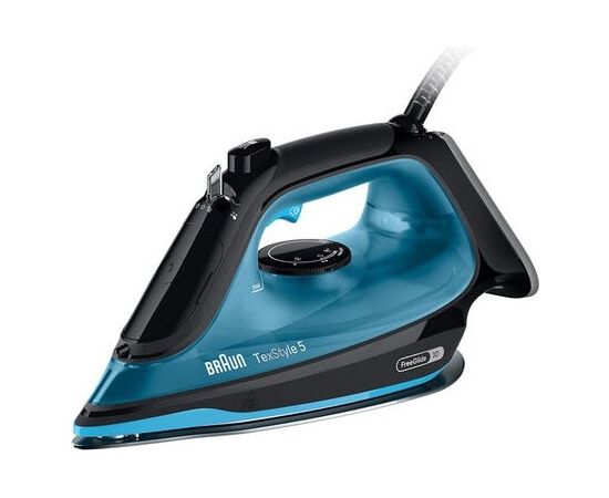Braun TexStyle 5 Steam iron Ceramic soleplate 2600 W Black, Blue Gludekļi un sistēmas