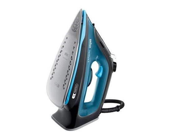 Braun TexStyle 5 Steam iron Ceramic soleplate 2600 W Black, Blue Gludekļi un sistēmas