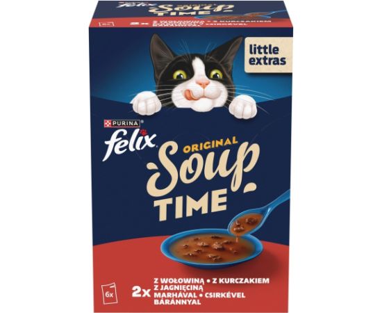 PURINA FELIX Soup ORIGINAL Wiejskie smaki 6x48g Консервы кошек