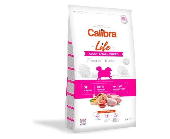 CALIBRA Dog Life Adult Small Breed Chicken - dry dog food - 1,5kg Suņu barība