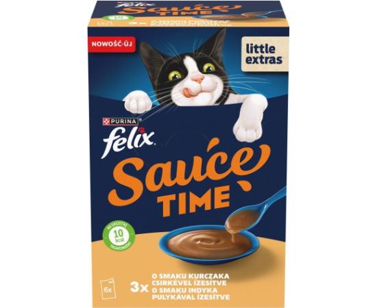 PURINA FELIX Sauce Gravy Liquid Chicken/Turkey6x40g Kaķu konservi