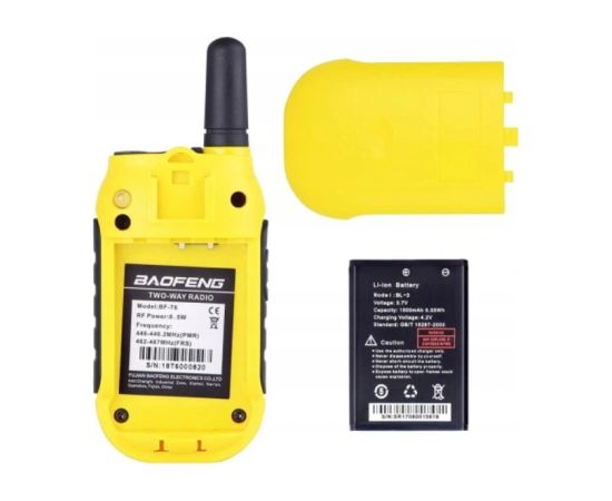 Walkie-Talkie Baofeng BF-T6 Panda Yellow Rācijas