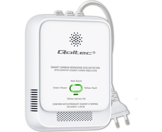 Qoltec 52576 Carbon monoxide sensor | CO detector | alarm 85dB | LED Gudrā māja