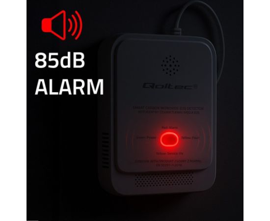 Qoltec 52576 Carbon monoxide sensor | CO detector | alarm 85dB | LED Gudrā māja