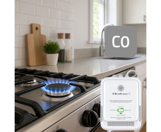 Qoltec 52576 Carbon monoxide sensor | CO detector | alarm 85dB | LED Gudrā māja