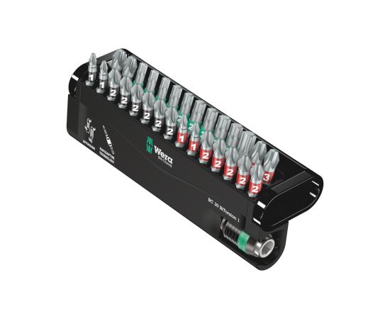 Skrūvgriežu uzgaļu komplekts Wera Bit-Check 30 BiTorsion 1; HEX; PH; PZ; TX; 30 gab. Аксессуары для дрелей