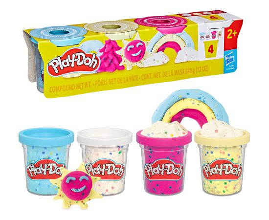 PLAY-DOH Rotaļu komplekts Konfeti prieks, 4 gab. Radošās rotaļlietas