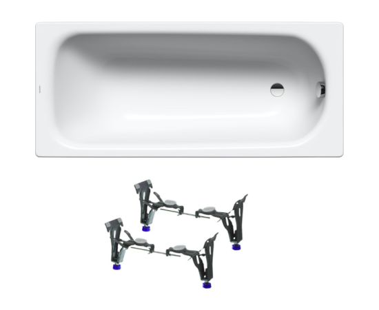 Kaldewei vanna Saniform Plus, 1600x750 mm, ar kājām 5030, balta tērauda Акриловые
