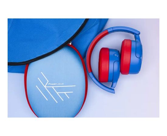 Austiņas PowerLocus Bluetooth Headphones Tiger BLUE/RED ANC Austiņas