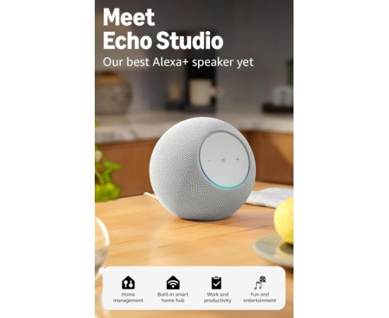 Amazon smart speaker Echo Studio, white Jaunumi - Audio-Video