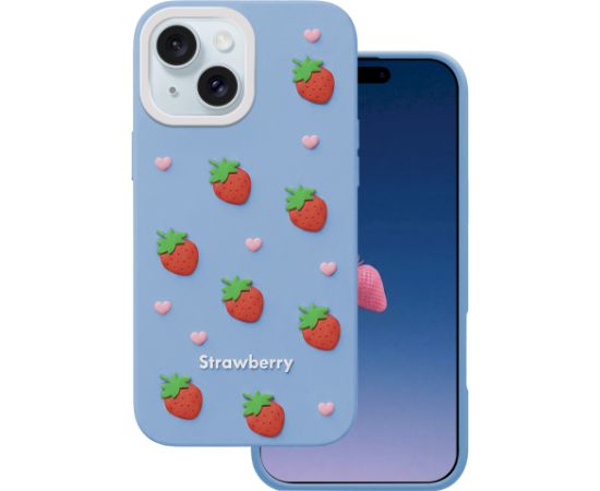 Mocco Strawberry Back Case Aizmugurējais apvalks priekš Apple iPhone 13 / 14 / 15 Neoriģinālie Maciņi