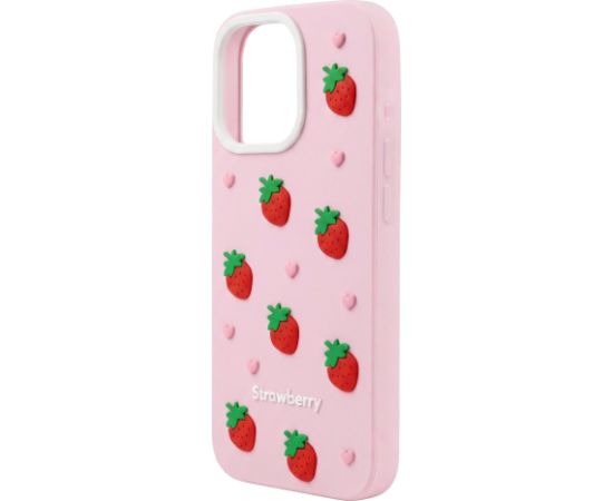 Mocco Strawberry Back Case Aizmugurējais apvalks priekš Apple iPhone 16 Pro Neoriģinālie Maciņi