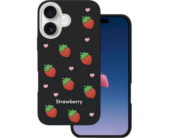 Mocco Strawberry Back Case Aizmugurējais apvalks priekš Apple iPhone 16 / 17 Neoriģinālie Maciņi