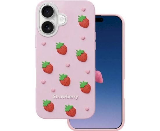 Mocco Strawberry Back Case Aizmugurējais apvalks priekš Apple iPhone 16 / 17 Neoriģinālie Maciņi