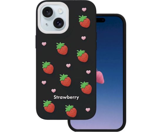 Mocco Strawberry Back Case Aizmugurējais apvalks priekš Apple iPhone 13 / 14 / 15 Neoriģinālie Maciņi