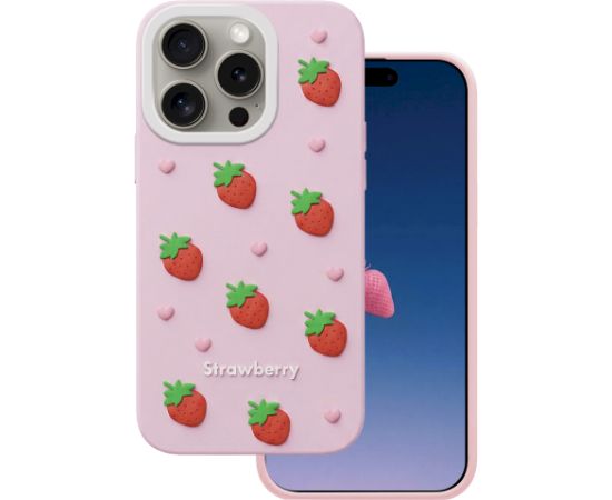 Mocco Strawberry Back Case Aizmugurējais apvalks priekš Apple iPhone 14 Pro / 15 Pro Neoriģinālie Maciņi